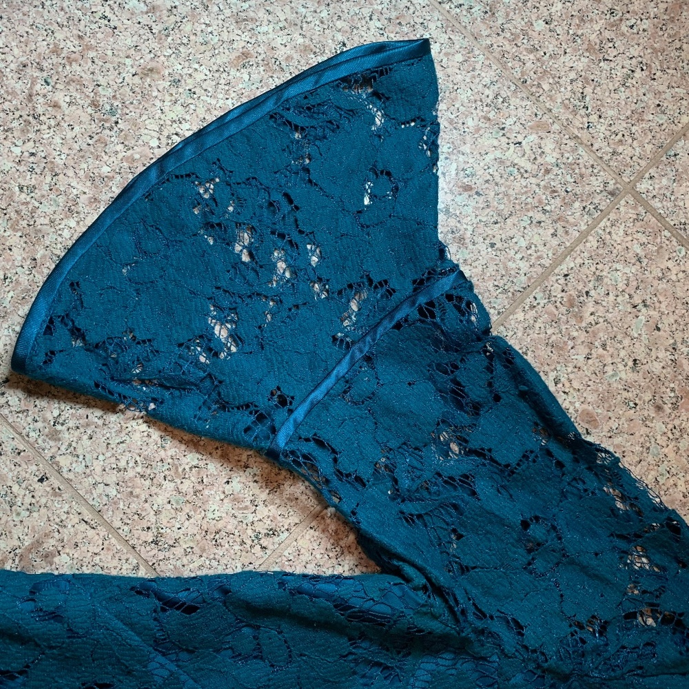 Adrianna Papell Blue Lace Dress - Picture 5 of 7